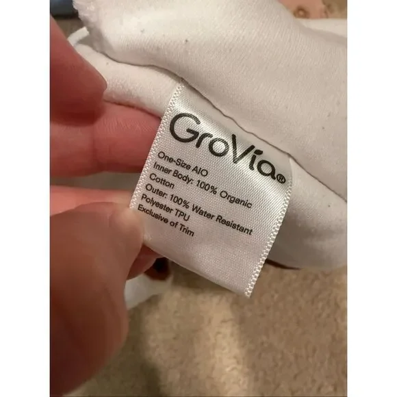 Lot of 6 Grovia Multicolor Buttah Velour AIO Organic Cloth Diapers One Size - Picture 5 of 6